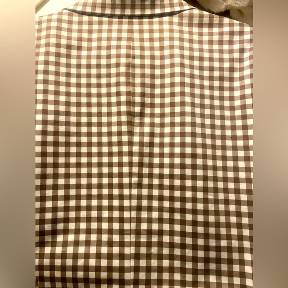 7th Avenue Suiting Plus Size 16 Brown & White Checkered Professional Blazer - Picture 4 of 8